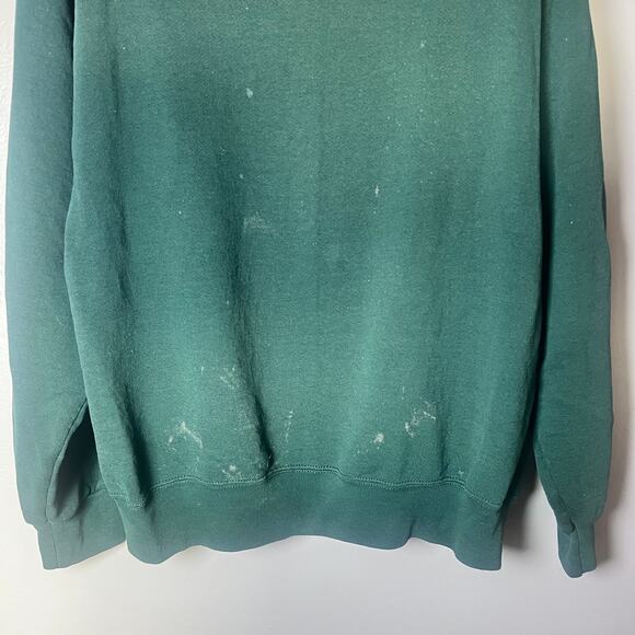 Munsingwear Vintage Sweatshirt XL Green USA Made 80s 90s Distressed Crewneck - Picture 6 of 14